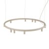 Geometryczna Lampa wisząca FOURTY ROUND LED XI Nowodvorski 12287 Nowoczesny żyrandol minimalistyczny Beżowy